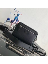 Replica Prada Saffiano leather shoulder bag 2VH063 black JH05352tp14