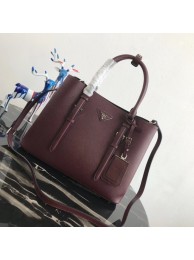 Replica Prada Saffiano original Leather Tote Bag BN2838 Claret JH05264zS17