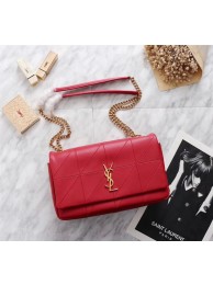 Replica SAINT LAURENT Jamie monogram leather shoulder bag 2833 red JH08017pe68