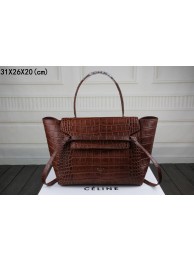 Replica Top 2015 Celine top quality crocodile 3368 dark coffee JH06540kC46