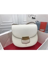 Replica Top Celine Compact Trotteur Cattle leather Mini Shoulder Bag 1268 cream JH06186Lo91