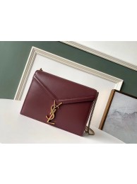 SAINT LAURENT Cassandra leather shoulder bag 532750 Burgundy JH07872dX32