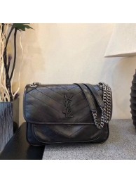 Saint Laurent Classic Calf leather Flap Bag 498894 black JH08218mB48