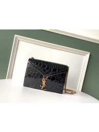 SAINT LAURENT leather shoulder bag 532750 black JH07885HF96