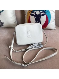 SAINT LAURENT Lou linen camera bag 97641 white JH07942lu18