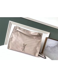 SAINT LAURENT NIKI MEDIUM SHOPPING BAG IN CRINKLED VINTAGE LEATHER 5814 beige JH07856cP15