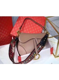 Top Copy Dior MINI SADDLE BAG CALFSKIN M0447 apricot JH07516po42