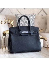Top Hermes original Epsom Leather HB35O black&silver Metal JH01251GK50