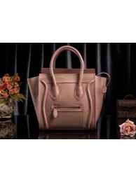 Top Imitation Celine Luggage Tote Bag Original Leather 3308 Light Pink JH06358EE80