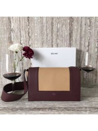 Top Knockoff Celine frame Bag Original Calf Leather 5756 Burgundy&apricot JH05949Pd13