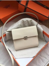 Top Knockoff Hermes Clutch Epsom calfskin cross-body bag H0589 white JH01459Pd13