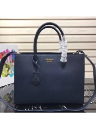 Top Knockoff Prada Saffiano Leather Tote Large 1BA153 dark blue JH05359Pd13