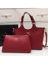 Top Prada Calf leather bag 2209 red JH05385eB82