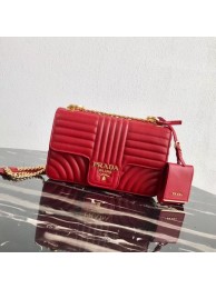 Top Prada Diagramme medium leather bag 1BD108 fuchsia JH05237Tj43