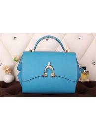 Top Replica Hermes kelly 35CM stirrup top handle bag 30560 sky blue JH01750Qt73