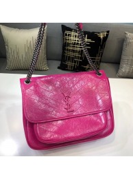Yves Saint Laurent Calfskin Leather Shoulder Bag 483265 rose JH07904OG45